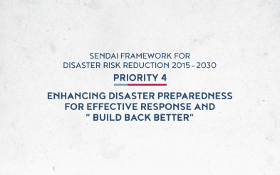 Build Back Better: The 4th Priority of the Sendai Framework